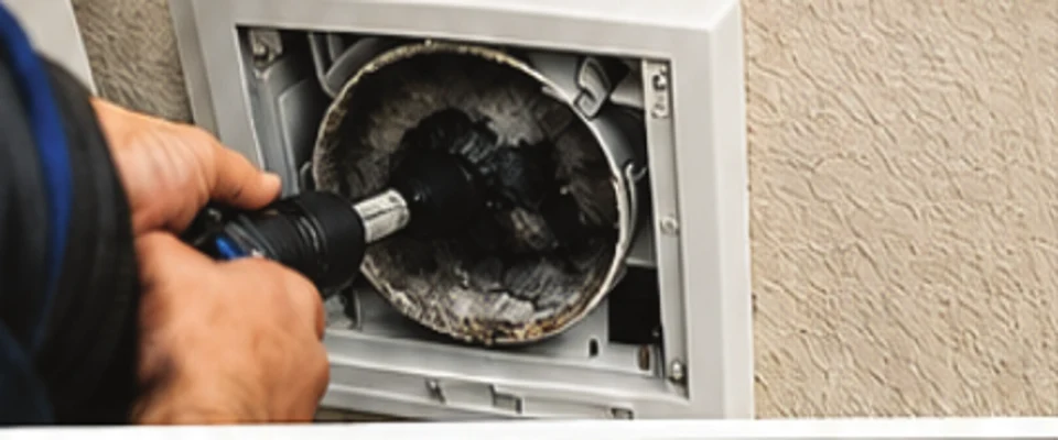 Bathroom exhaust cleaning illustration from the service flyer